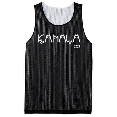 Kamala Harris Cat Lettering Positive Funny Gift Mesh Reversible Basketball Jersey Tank