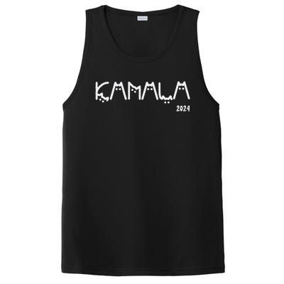 Kamala Harris Cat Lettering Positive Funny Gift PosiCharge Competitor Tank