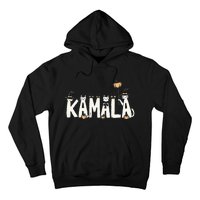 Kamala Halloween Cat Lover Witch Name Design Hoodie