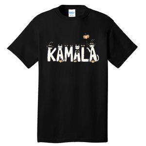 Kamala Halloween Cat Lover Witch Name Design Tall T-Shirt