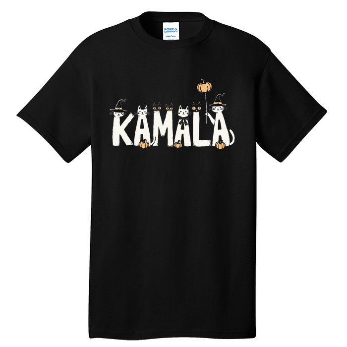 Kamala Halloween Cat Lover Witch Name Design Tall T-Shirt