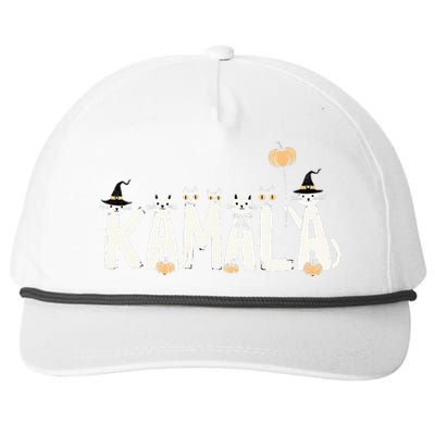 Kamala Halloween Cat Lover Witch Name Design Snapback Five-Panel Rope Hat