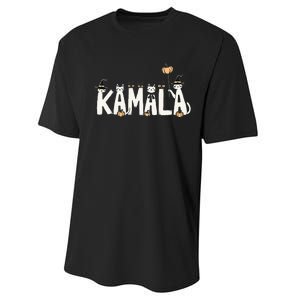 Kamala Halloween Cat Lover Witch Name Design Performance Sprint T-Shirt