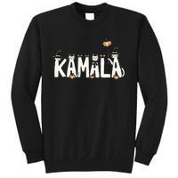 Kamala Halloween Cat Lover Witch Name Design Tall Sweatshirt