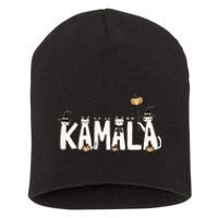 Kamala Halloween Cat Lover Witch Name Design Short Acrylic Beanie