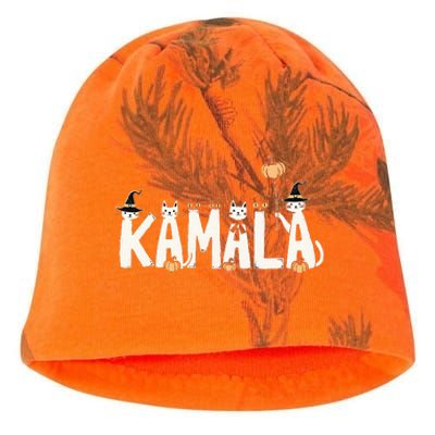 Kamala Halloween Cat Lover Witch Name Design Kati - Camo Knit Beanie