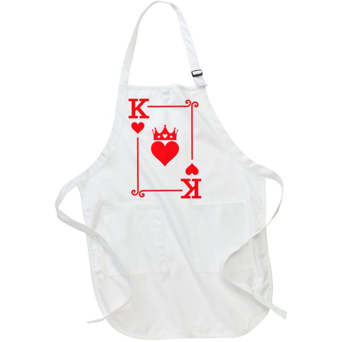 King Hearts Card Costume Playing Cards King Of Hearts Full-Length Apron With Pockets