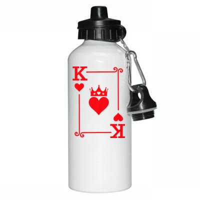 King Hearts Card Costume Playing Cards King Of Hearts Aluminum Water Bottle