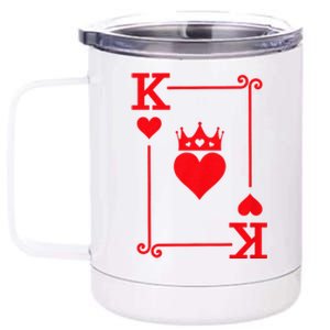 King Hearts Card Costume Playing Cards King Of Hearts 12 oz Stainless Steel Tumbler Cup