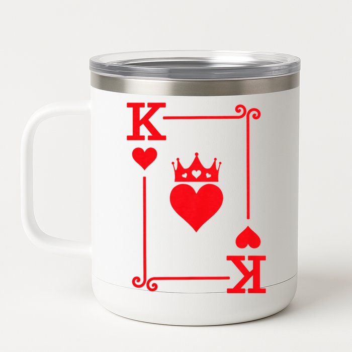 King Hearts Card Costume Playing Cards King Of Hearts 12 oz Stainless Steel Tumbler Cup