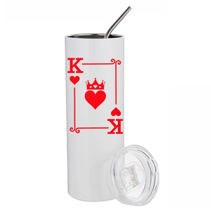 King Hearts Card Costume Playing Cards King Of Hearts Stainless Steel Tumbler