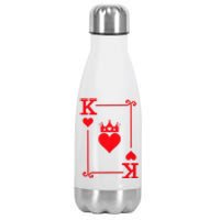 King Hearts Card Costume Playing Cards King Of Hearts Stainless Steel Insulated Water Bottle