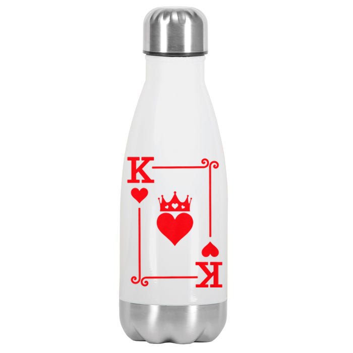 King Hearts Card Costume Playing Cards King Of Hearts Stainless Steel Insulated Water Bottle