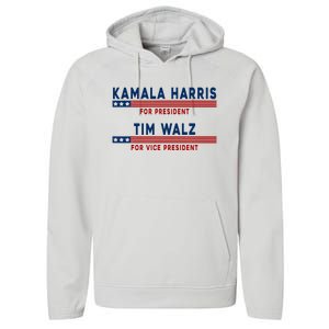 Kamala Harris Cat Lettering Positive Minimalist Premium Performance Fleece Hoodie