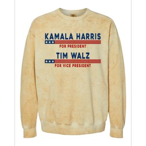 Kamala Harris Cat Lettering Positive Minimalist Premium Colorblast Crewneck Sweatshirt