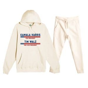 Kamala Harris Cat Lettering Positive Minimalist Premium Premium Hooded Sweatsuit Set