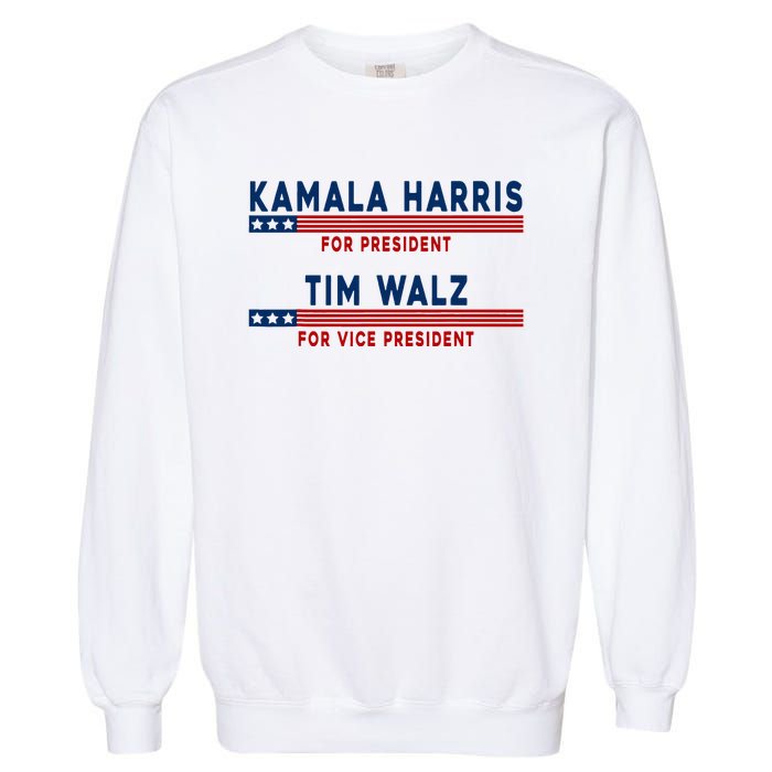 Kamala Harris Cat Lettering Positive Minimalist Premium Garment-Dyed Sweatshirt