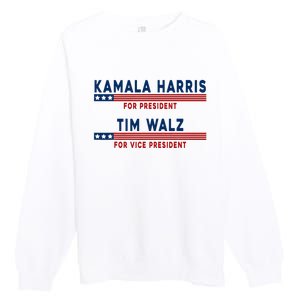 Kamala Harris Cat Lettering Positive Minimalist Premium Premium Crewneck Sweatshirt