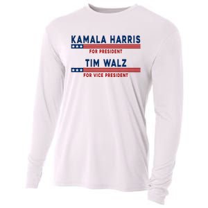 Kamala Harris Cat Lettering Positive Minimalist Premium Cooling Performance Long Sleeve Crew