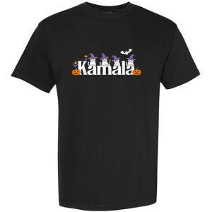 Kamala Harris Cat Lettering Funny Halloween Kamala Cat Garment-Dyed Heavyweight T-Shirt