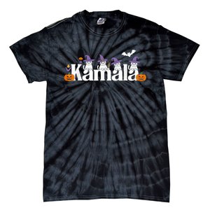 Kamala Harris Cat Lettering Funny Halloween Kamala Cat Tie-Dye T-Shirt