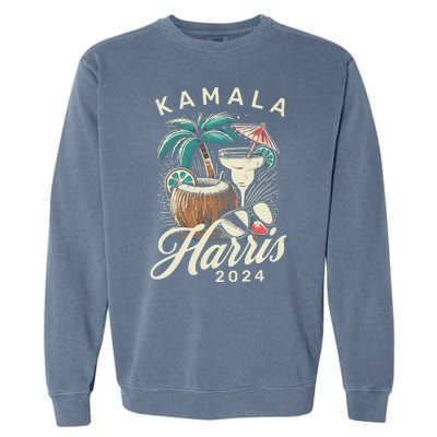 Kamala Harris Coconut Tree Garment-Dyed Sweatshirt