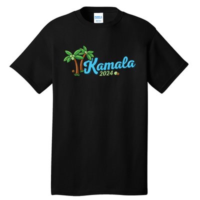 Kamala Harris Coconut Tree 2024 Democrat For President Tall T-Shirt