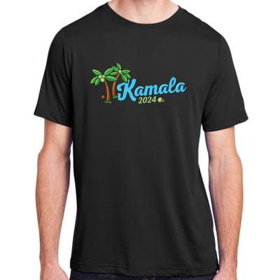 Kamala Harris Coconut Tree 2024 Democrat For President Adult ChromaSoft Performance T-Shirt