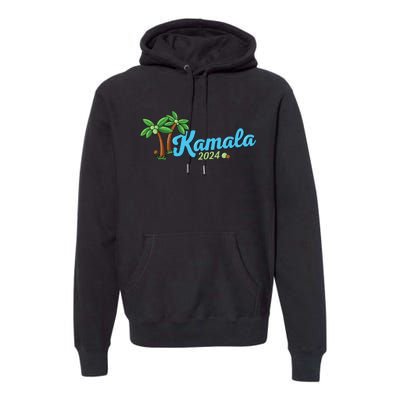 Kamala Harris Coconut Tree 2024 Democrat For President Premium Hoodie