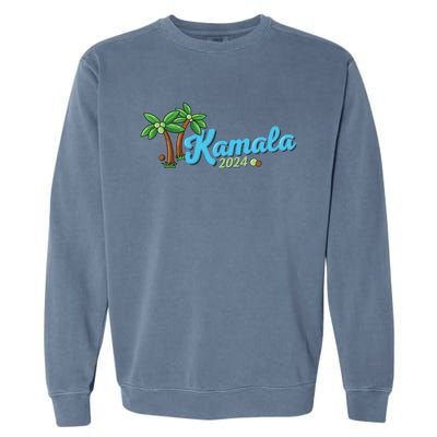 Kamala Harris Coconut Tree 2024 Democrat For President Garment-Dyed Sweatshirt