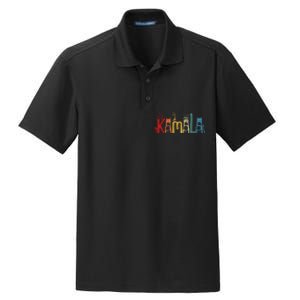 Kamala Harris Cat Lettering Positive Funny Dry Zone Grid Polo