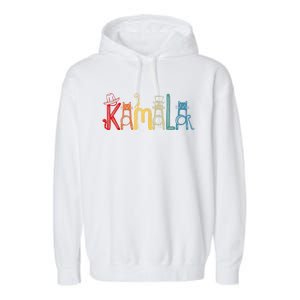 Kamala Harris Cat Lettering Positive Funny Garment-Dyed Fleece Hoodie