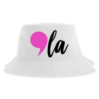 Kamala Harris Comma 2024 Election Sustainable Bucket Hat