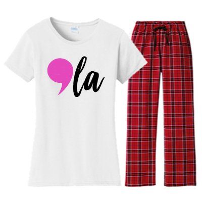 Kamala Harris Comma 2024 Election Women's Flannel Pajama Set