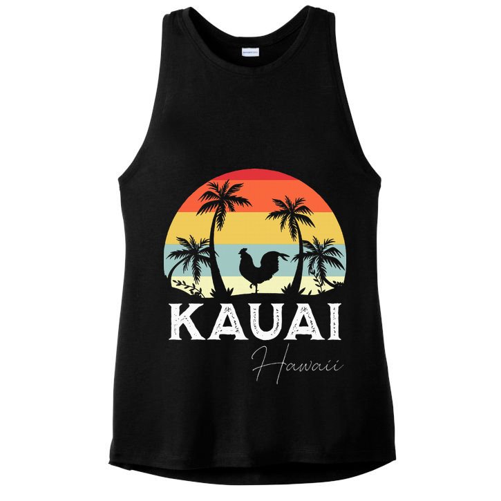 Kauai Hawaii Chicken Lover Souvenir Ladies PosiCharge Tri-Blend Wicking Tank