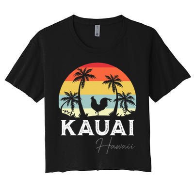 Kauai Hawaii Chicken Lover Souvenir Crop Top