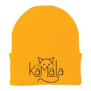 Kamala Harris Cat Lettering Positive Minimalist Knit Cap Winter Beanie