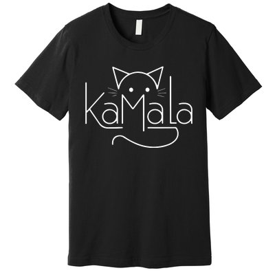 Kamala Harris Cat Lettering Positive Minimalist Premium T-Shirt