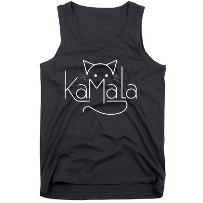 Kamala Harris Cat Lettering Positive Minimalist Tank Top