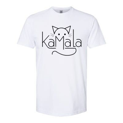 Kamala Harris Cat Lettering Positive Minimalist Softstyle® CVC T-Shirt