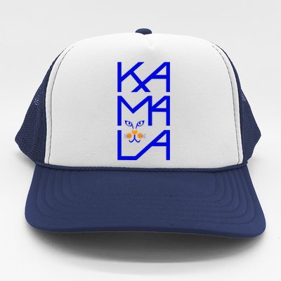 Kamala Harris Cat Funny 2024 President Trucker Hat