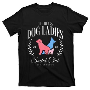 Kamala Harris Childless Dog Ladies Social Club Kamala Meme T-Shirt