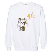 Kamala Harris Cat Lettering Alphabet Cat Lady Garment-Dyed Sweatshirt