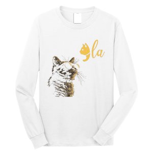 Kamala Harris Cat Lettering Alphabet Cat Lady Long Sleeve Shirt