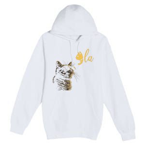 Kamala Harris Cat Lettering Alphabet Cat Lady Premium Pullover Hoodie