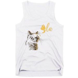 Kamala Harris Cat Lettering Alphabet Cat Lady Tank Top