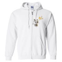 Kamala Harris Cat Lettering Alphabet Cat Lady Full Zip Hoodie