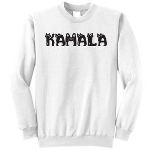 Kamala Harris Cat Lettering Positive Funny 2024 Election Sweatshirt