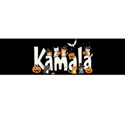 Kamala Halloween Cat Pumpkin Witch Hat Lover Kamala Haris Bumper Sticker