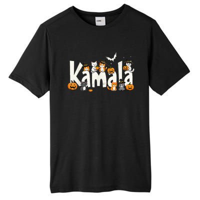 Kamala Halloween Cat Pumpkin Witch Hat Lover Kamala Haris Tall Fusion ChromaSoft Performance T-Shirt